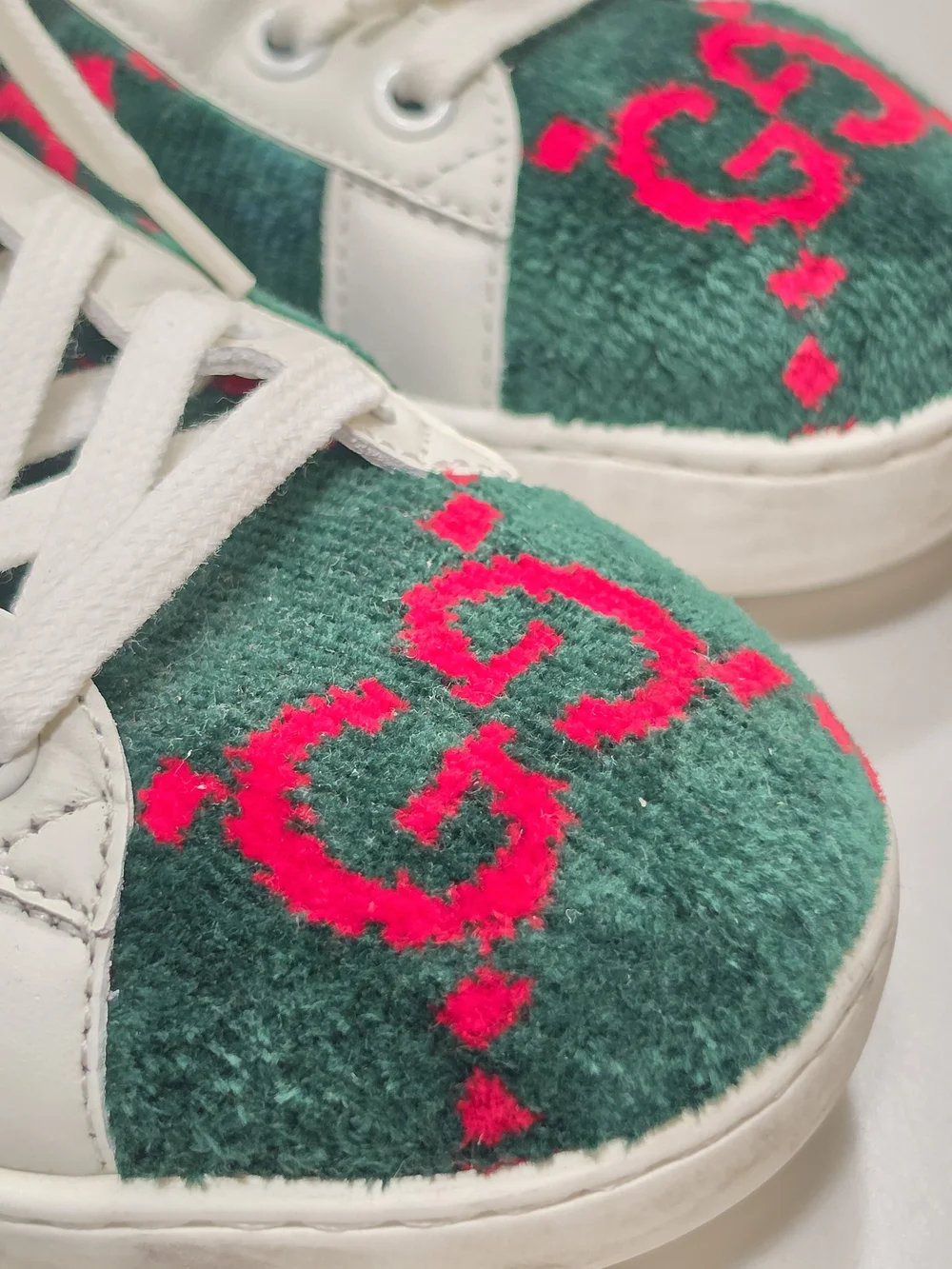 Gucci Men's Ace GG Terry Cloth Sneakers, 8.5